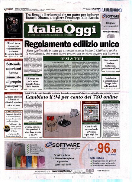 Italia oggi : quotidiano di economia finanza e politica